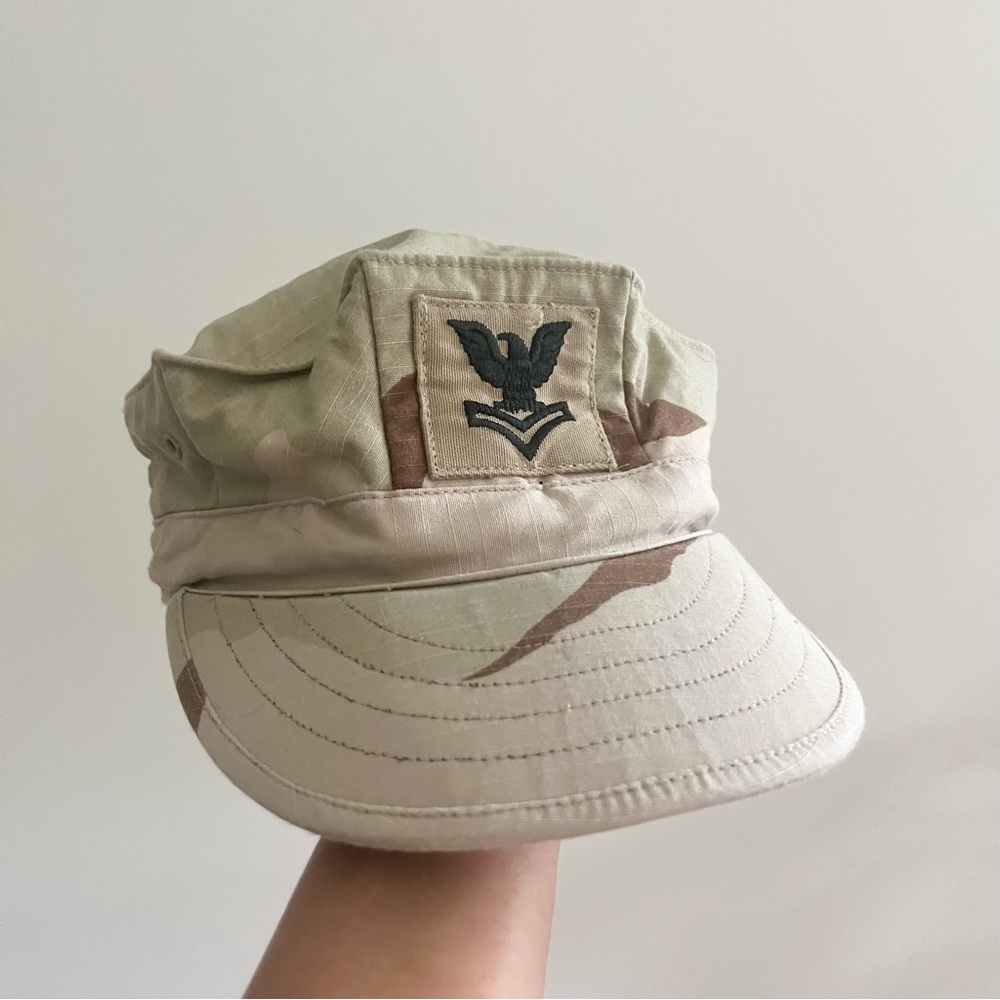 USMC Cap utility Desert Camouflage Mens Military Hat Cap Cover Size Small
